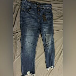Women size 1XL risen button fly jeans